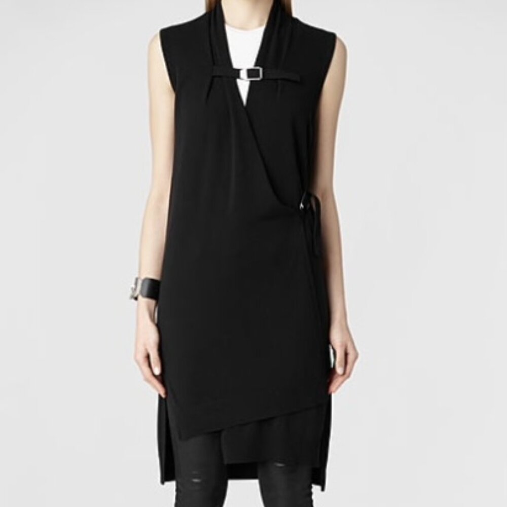 All Saints sleeveless long vest/dress